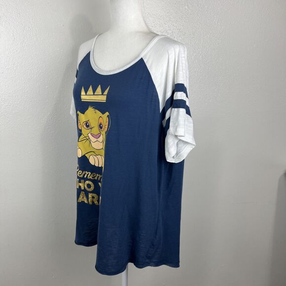 Disney The Lion King Simba Shirt Women 3X 22W-24W Short Sleeve Raglan Tee - Picture 2 of 14
